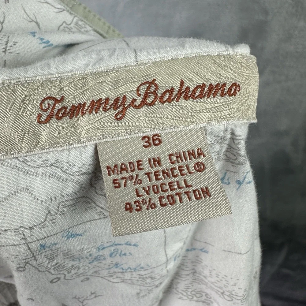 Tommy Bahama Relax Men's Shorts 36 Khaki Tencel Lyocell Cotton 10" Inseam - Picture 8 of 10